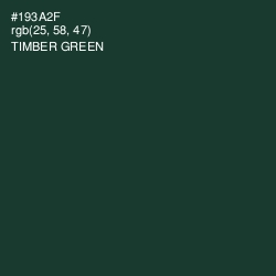 #193A2F - Timber Green Color Image